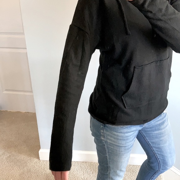 Basic Black, Brushed Hacci Hooded Top - Picture 6 of 9